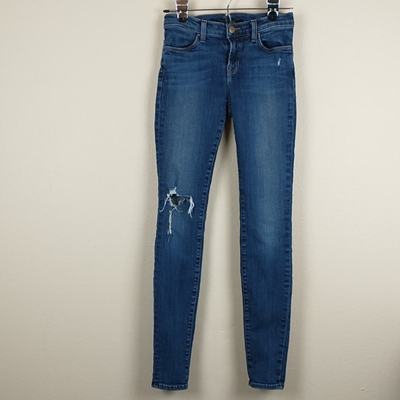 J Brand Denim - J Brand distressed super skinny quantum jeans 25